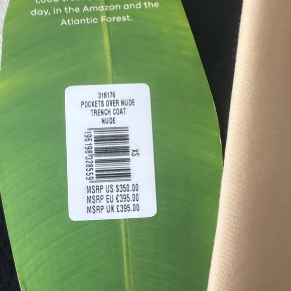 NWT FARM Rio ‘Pockets Over Nude’ Tan Trench Coat - Size XS - Picture 16 of 16